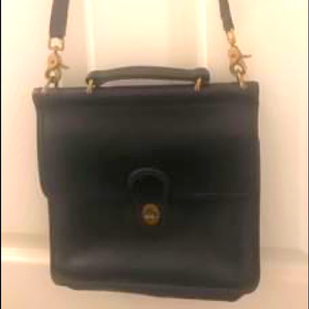 Black Vintage Coach Cross Bag